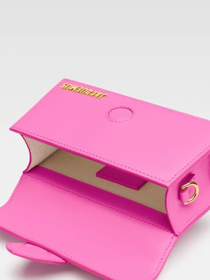 Women Crossbody and Handbags JACQUEMUS The Bambino Neon Pink Women Crossbody and Handbags JACQUEMUS The Bambino Neon Pink