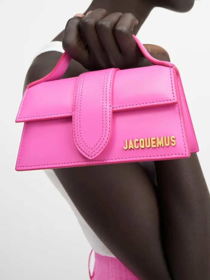 Women Crossbody and Handbags JACQUEMUS The Bambino Neon Pink Women Crossbody and Handbags JACQUEMUS The Bambino Neon Pink