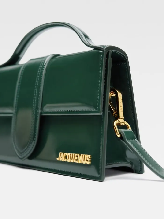 Women Crossbody and Handbags JACQUEMUS The Large Bambino Dark Green Women Crossbody and Handbags JACQUEMUS The Large Bambino Dark Green