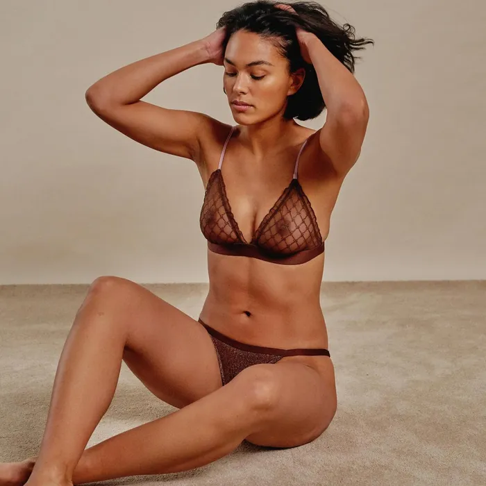 Women Cup A To D Love Stories Reggipetto Bralette Dark Brown
