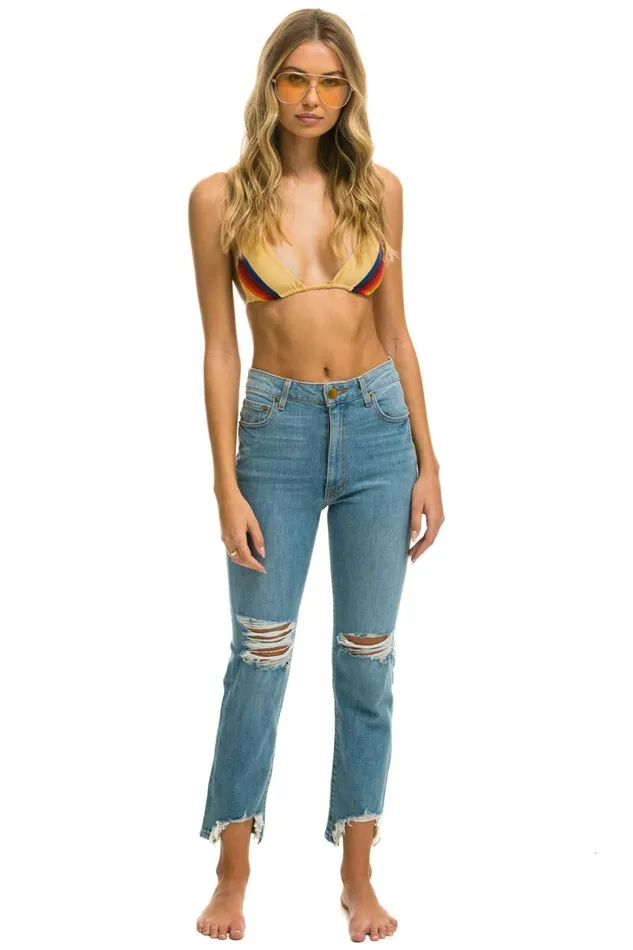 Women Denim Aviator Nation HIGH RISE SLIM BOOT JEAN 8211 VINTAGE