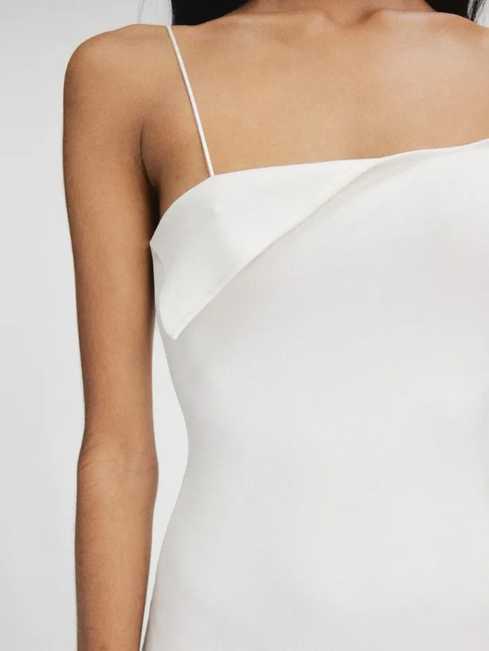 Women Dresses and Skirts JACQUEMUS The Aro Mini Dress White Women Dresses and Skirts JACQUEMUS The Aro Mini Dress White