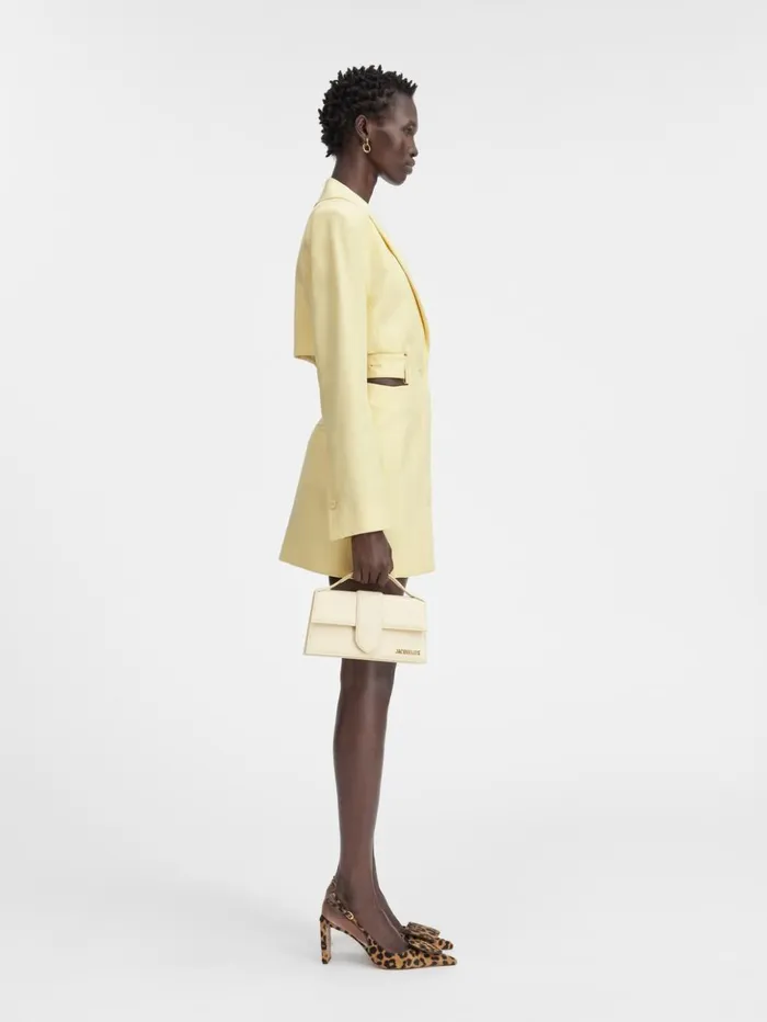 Women Dresses and Skirts JACQUEMUS The Bari Dress Pale Yellow Women Dresses and Skirts JACQUEMUS The Bari Dress Pale Yellow