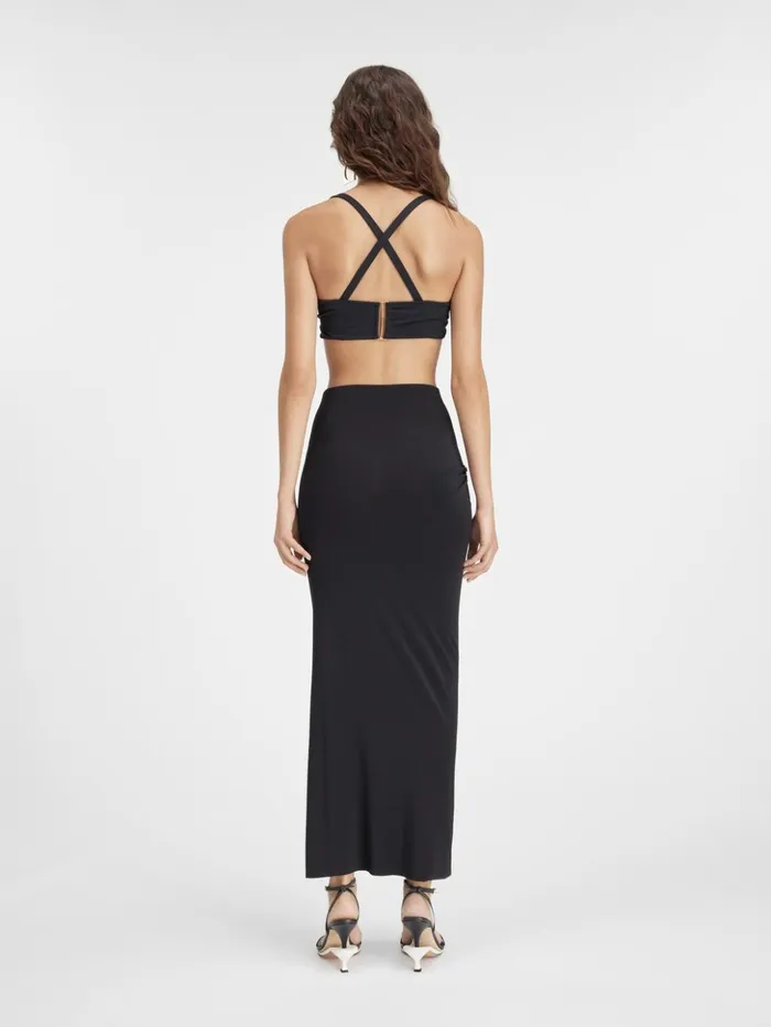 Women Dresses and Skirts JACQUEMUS The Drapeado Skirt Black Women Dresses and Skirts JACQUEMUS The Drapeado Skirt Black