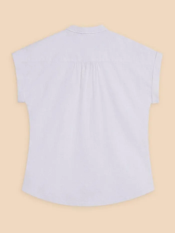 Women Ellie Organic Cotton Shirt Pale Ivory White Stuff Shirts and Blouses
