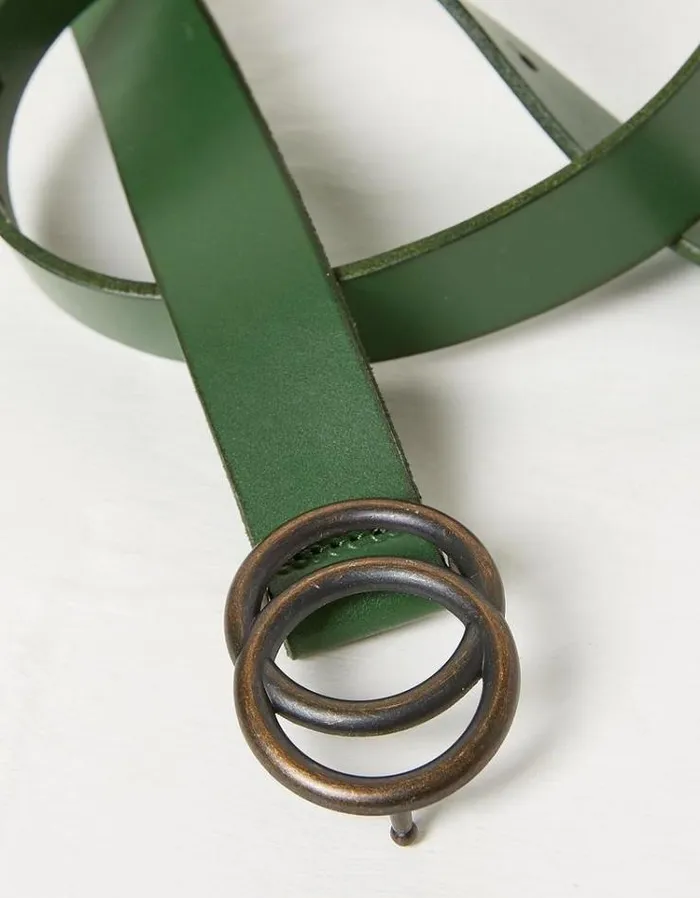 Women FatFace Belts Jean Double Circle Belt Bright Green