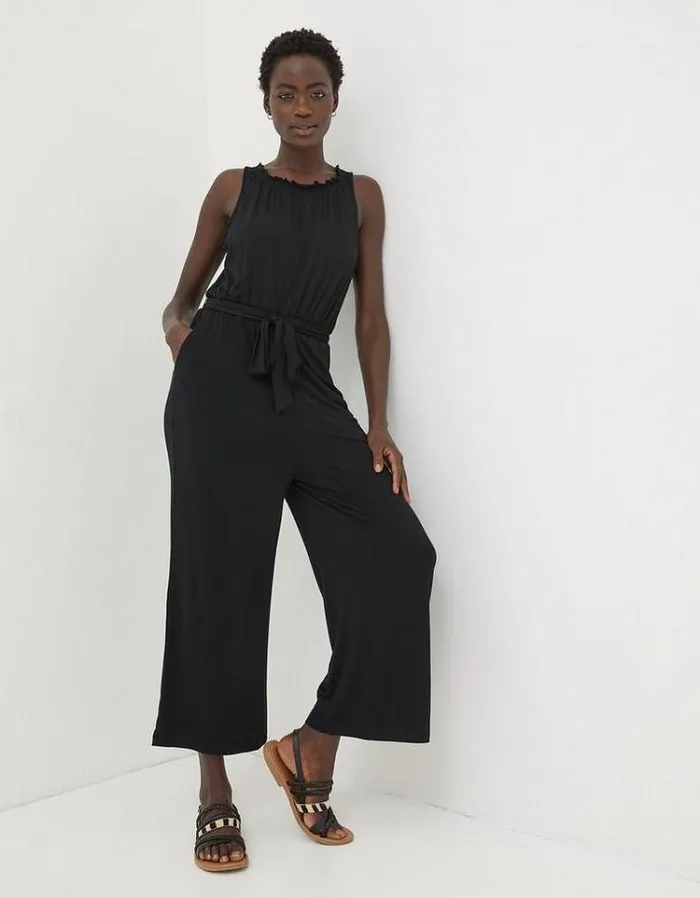 Women FatFace Women039s Sale Haylie Jersey Jumpsuit Black