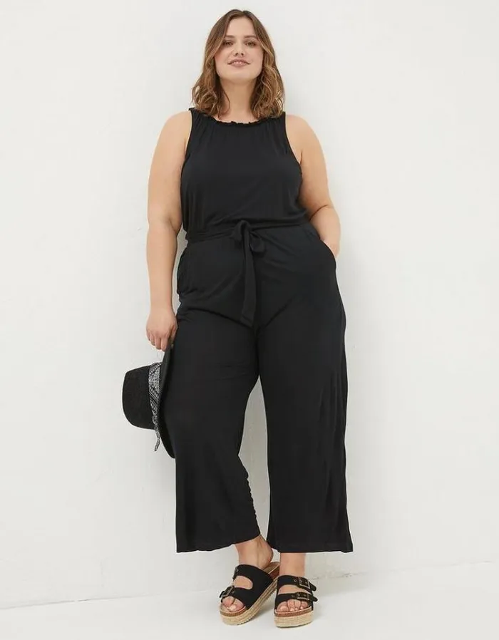 Women FatFace Women039s Sale Haylie Jersey Jumpsuit Black