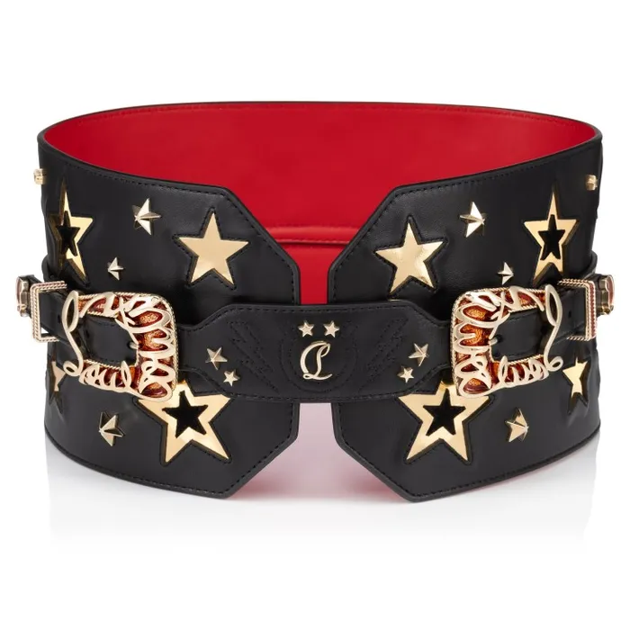 Women Giddy Belt 8211 Nappa Leather And Alligator Embossed Calf Leather 8211 Black Christian Louboutin Belts Women Giddy Belt 8211 Nappa Leather And Alligator Embossed Calf Leather 8211 Black Christian Louboutin Belts