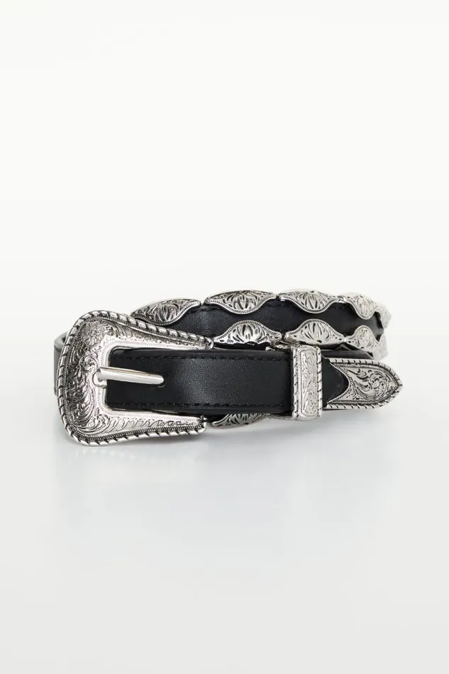 Women GOOD AMERICAN Belts SKINNY WESTERNBELT Black001