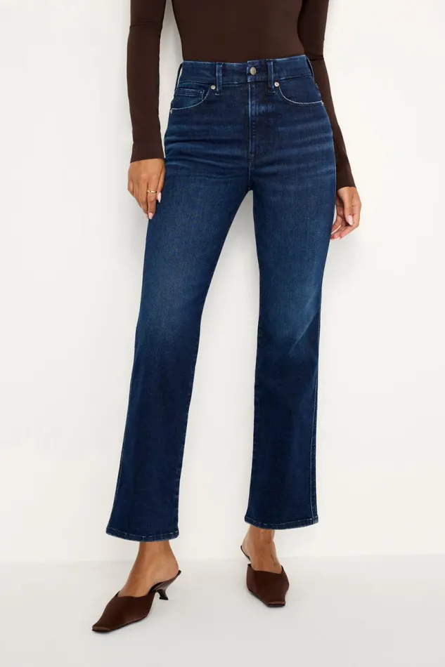 Women GOOD AMERICAN Jeans ALWAYS FITS GOOD CURVE STRAIGHTJEANS Indigo707