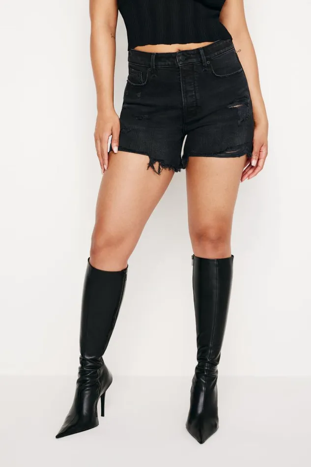 Women GOOD AMERICAN Jeans BOMBSHELLSHORTS Black333 Women GOOD AMERICAN Jeans BOMBSHELLSHORTS Black333