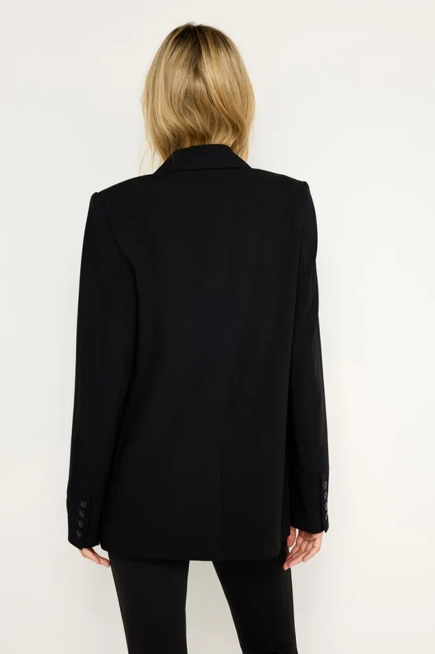 Women GOOD AMERICAN Outerwear ESSENTIAL SUITING OVERSIZEDBLAZER Black001