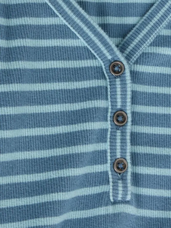 Women HALLEY RIB STRIPE HENLEY Blue Multi White Stuff Tops and Tees Women HALLEY RIB STRIPE HENLEY Blue Multi White Stuff Tops and Tees