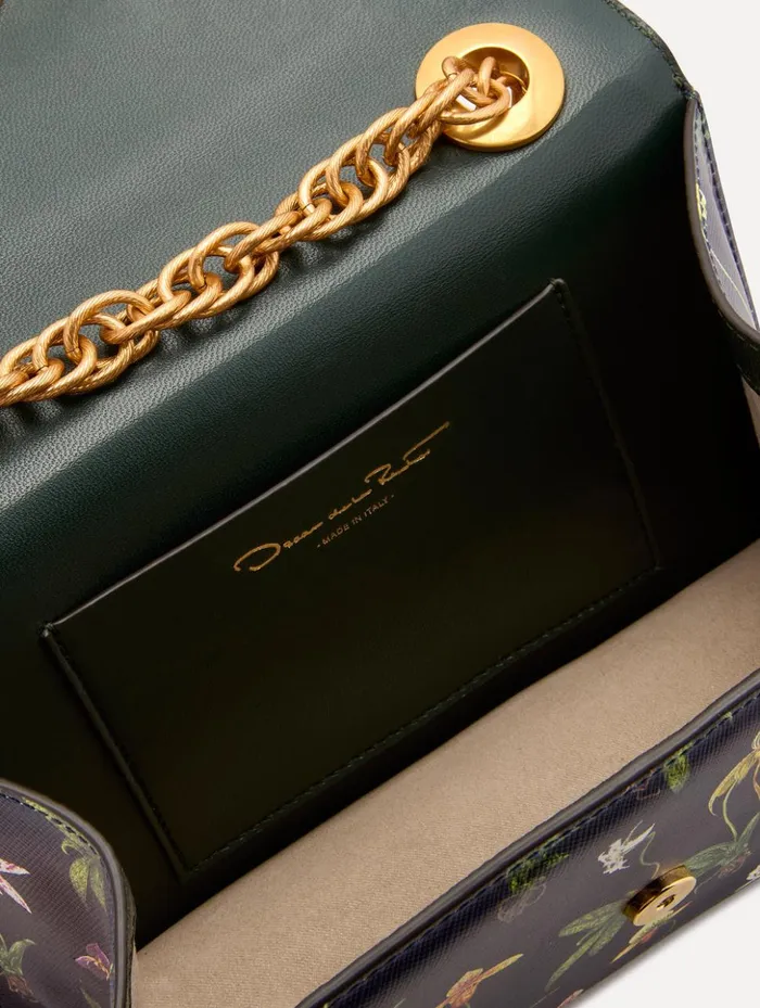 Women Handbags Oscar De La Renta Orchid Printed TRO Bag Navy Women Handbags Oscar De La Renta Orchid Printed TRO Bag Navy
