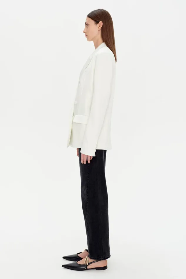 Women Jackets and Coats Jonathan Simkhai Norah Blazer Ivory Double Breasted Blazer Women Jackets and Coats Jonathan Simkhai Norah Blazer Ivory Double Breasted Blazer