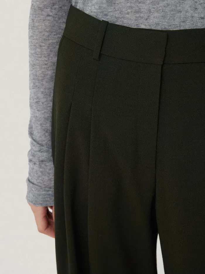Women Kemp Fluid Twill Trouser Green Jigsaw Trousers