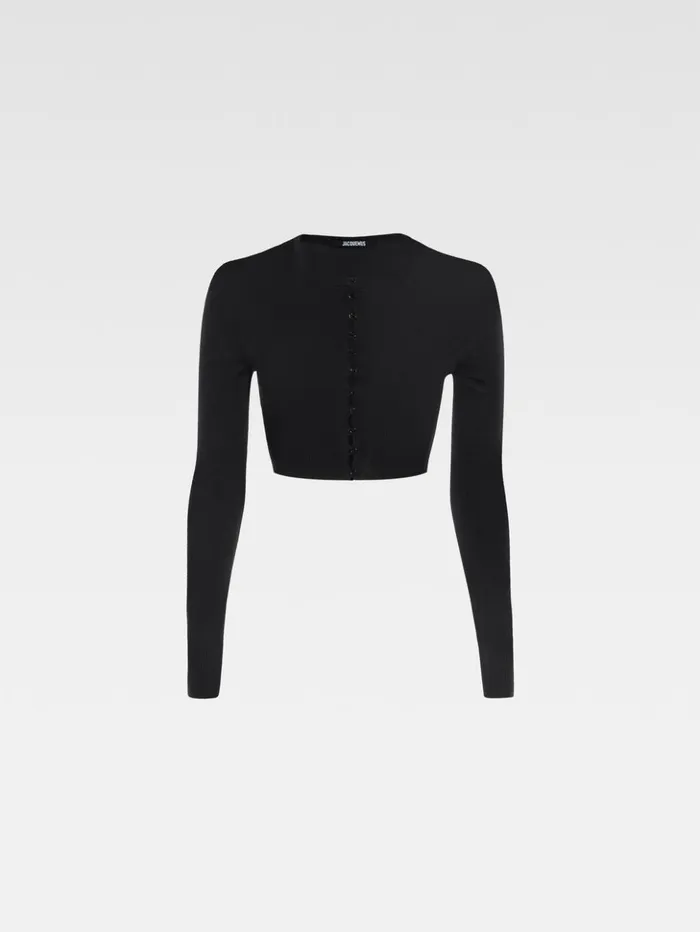 Women Knits JACQUEMUS The Spiaggia Cardigan Black Women Knits JACQUEMUS The Spiaggia Cardigan Black