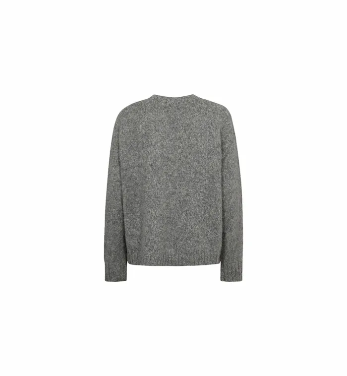 Women Knits MOS MOSH MMWelma Warm Knit Grey Melange Women Knits MOS MOSH MMWelma Warm Knit Grey Melange