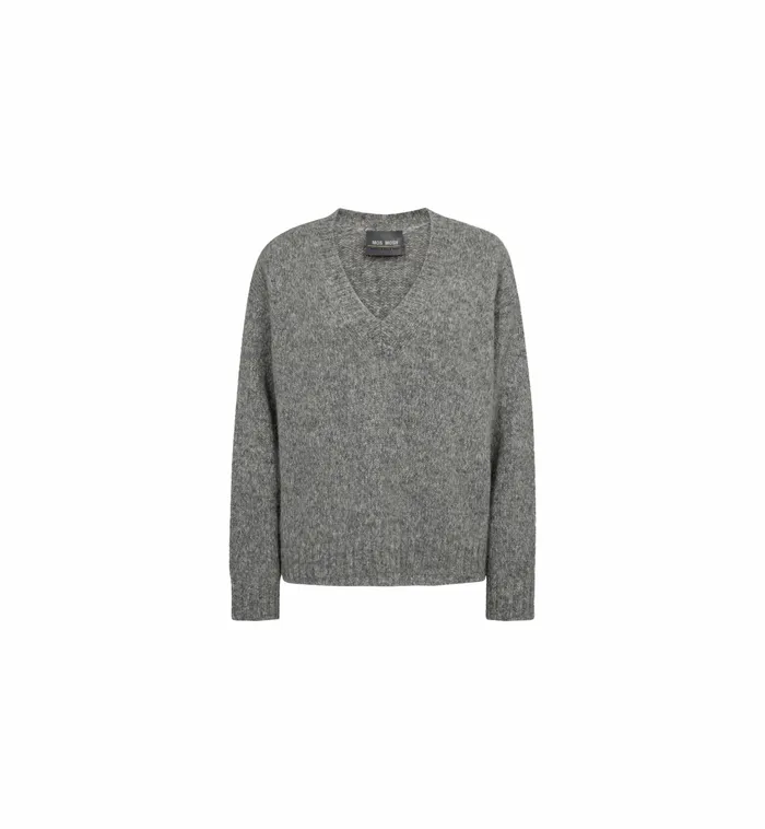 Women Knits MOS MOSH MMWelma Warm Knit Grey Melange Women Knits MOS MOSH MMWelma Warm Knit Grey Melange