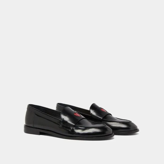 Women Loafers Roundtipped Black JONAK Loafers