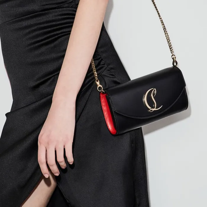 Women Loubi54 Wallet On Chain 8211 Calf Leather 8211 Black And Gold Christian Louboutin Clutches and Evening Bags Women Loubi54 Wallet On Chain 8211 Calf Leather 8211 Black And Gold Christian Louboutin Clutches and Evening Bags