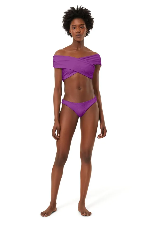 Women Mara Hoffman Bikini Tops Lorina Bikini Top Violet Women Mara Hoffman Bikini Tops Lorina Bikini Top Violet