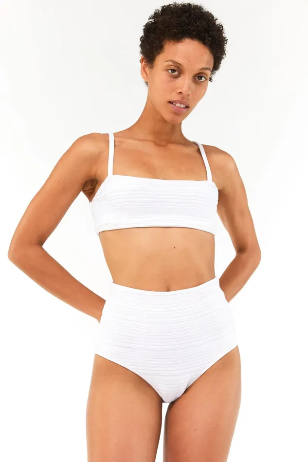 Women Mara Hoffman Bikini Tops Sia Bikini Top White Women Mara Hoffman Bikini Tops Sia Bikini Top White