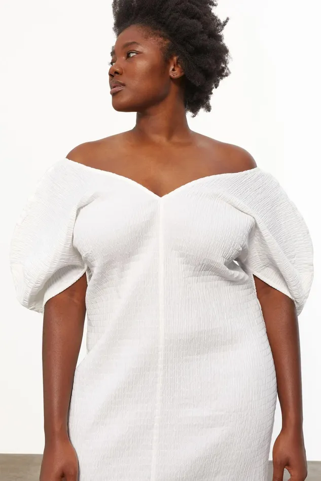 Women Mara Hoffman Extended Sizes Extended Gracen Dress White
