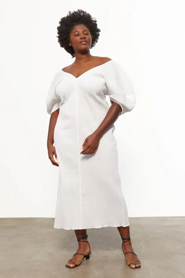 Women Mara Hoffman Extended Sizes Extended Gracen Dress White