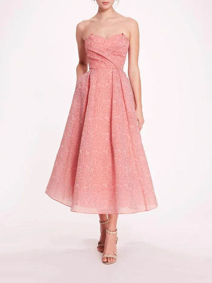 Women Marchesa Marchesa Notte Cloque Sweetheart Dress Pink