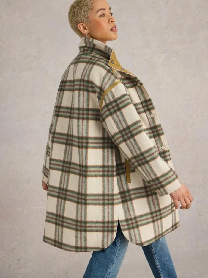 Women Marlowe Reversible Check Coat Ivory Multi White Stuff Coats and Jackets Women Marlowe Reversible Check Coat Ivory Multi White Stuff Coats and Jackets