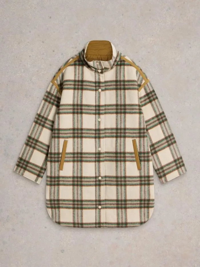 Women Marlowe Reversible Check Coat Ivory Multi White Stuff Coats and Jackets Women Marlowe Reversible Check Coat Ivory Multi White Stuff Coats and Jackets