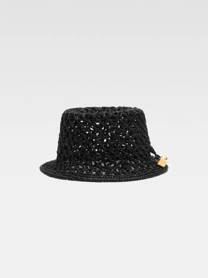 WomenMen Hats JACQUEMUS The Spiaggia Bucket Hat Black