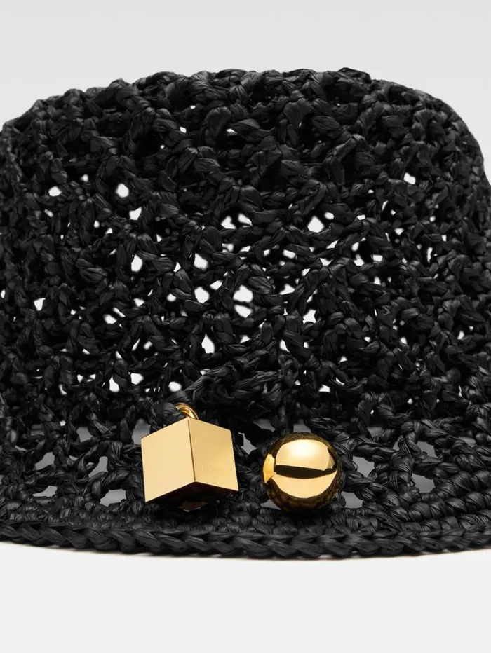 WomenMen Hats JACQUEMUS The Spiaggia Bucket Hat Black WomenMen Hats JACQUEMUS The Spiaggia Bucket Hat Black