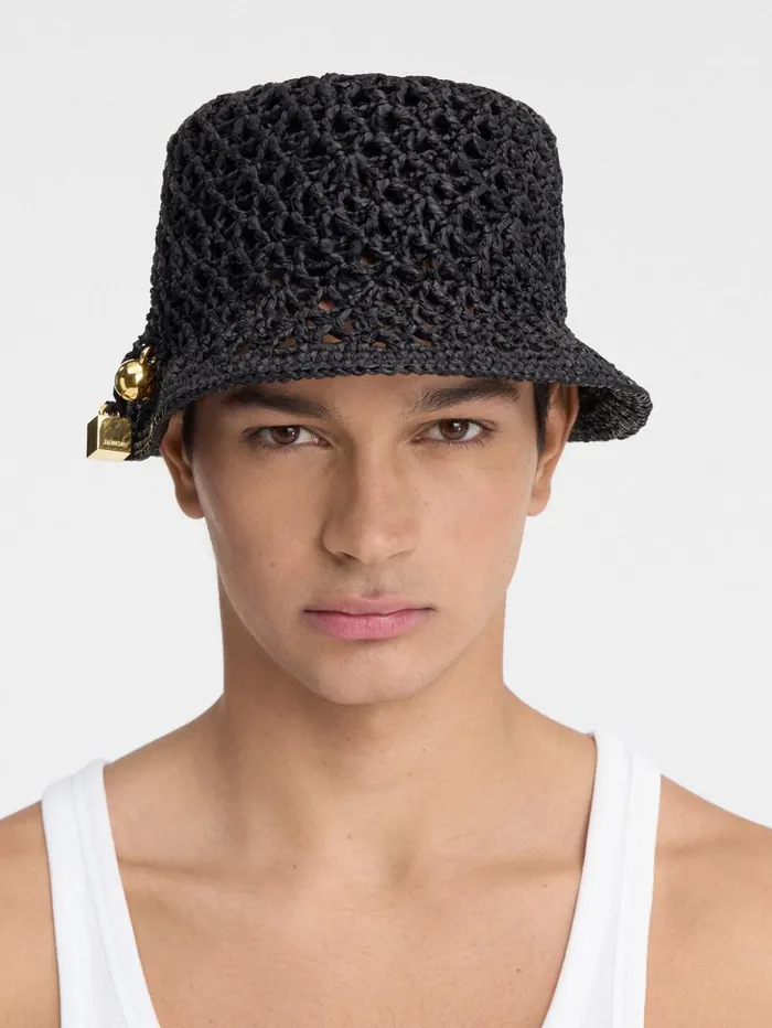 WomenMen Hats JACQUEMUS The Spiaggia Bucket Hat Black WomenMen Hats JACQUEMUS The Spiaggia Bucket Hat Black