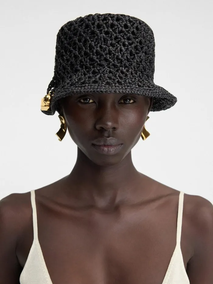 WomenMen Hats JACQUEMUS The Spiaggia Bucket Hat Black WomenMen Hats JACQUEMUS The Spiaggia Bucket Hat Black