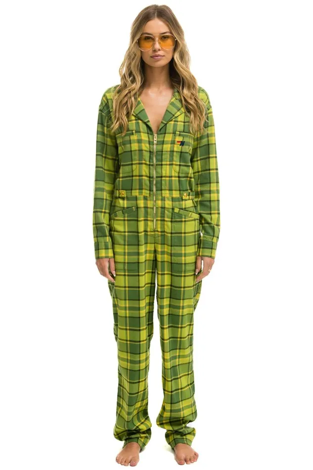 WomenMen Outerwear Aviator Nation UNISEX PLAID FLIGHT SUIT 8211 AVOCADO PLAID WomenMen Outerwear Aviator Nation UNISEX PLAID FLIGHT SUIT 8211 AVOCADO PLAID
