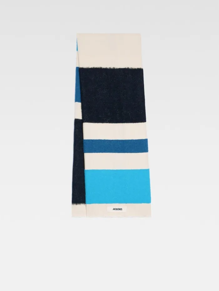 WomenMen Scarves Beanies and Gloves JACQUEMUS The Arazzo Scarf Multiblue