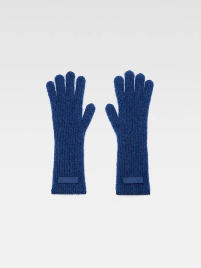 WomenMen Scarves Beanies and Gloves JACQUEMUS The Gros Grain Gloves Navy