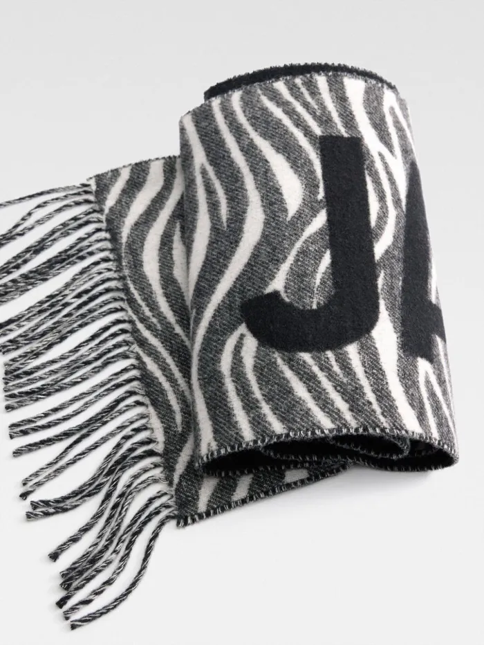 WomenMen Scarves Beanies and Gloves JACQUEMUS The Jacquemus Scarf Black and White Zebra WomenMen Scarves Beanies and Gloves JACQUEMUS The Jacquemus Scarf Black and White Zebra