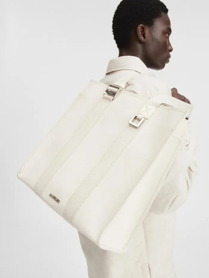 WomenMen Shoulder Bags JACQUEMUS The Cuerda Shopper Bag Offwhite WomenMen Shoulder Bags JACQUEMUS The Cuerda Shopper Bag Offwhite