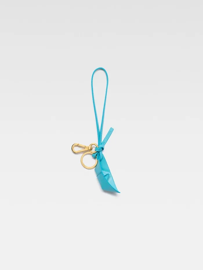 WomenMen Small Leather Goods JACQUEMUS The Bateau Keychain Light Turquoise