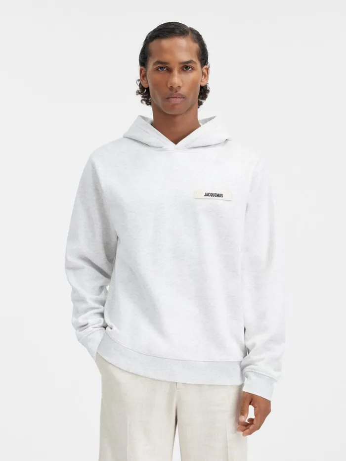 WomenMen Sweatshirts and Joggings JACQUEMUS The Gros Grain Hoodie Grey