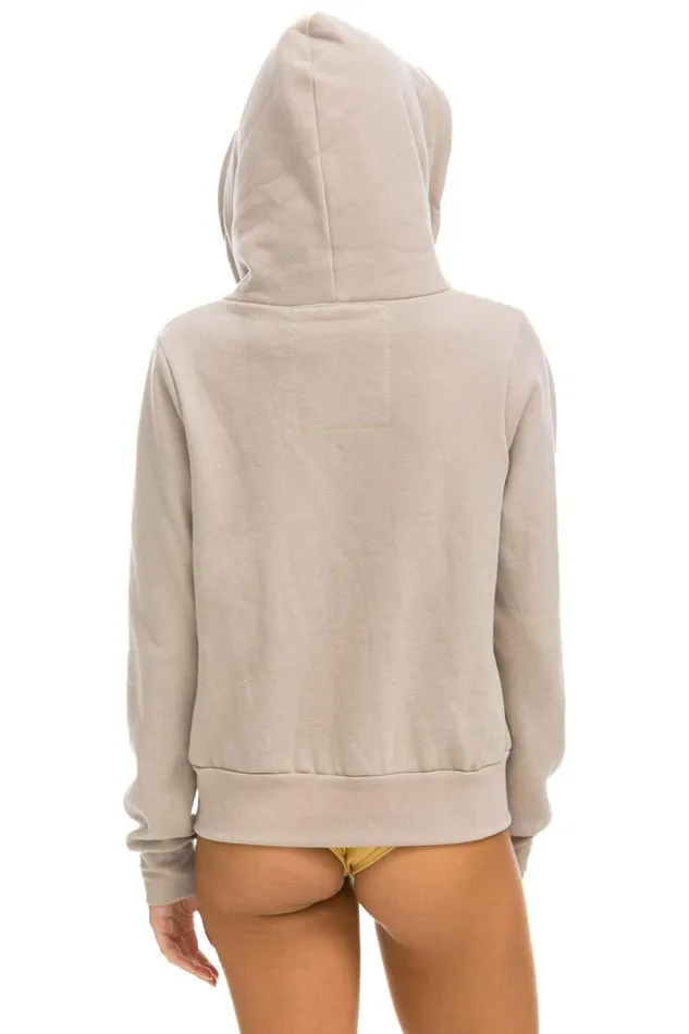 WomenMen Tops Aviator Nation 5 STRIPE HOODIE 8211 SAND PINK GREEN WomenMen Tops Aviator Nation 5 STRIPE HOODIE 8211 SAND PINK GREEN