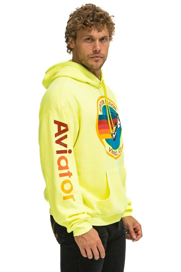 WomenMen Tops Aviator Nation AVIATOR NATION RELAXED PULLOVER HOODIE 8211 NEON YELLOW WomenMen Tops Aviator Nation AVIATOR NATION RELAXED PULLOVER HOODIE 8211 NEON YELLOW