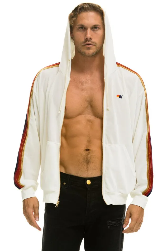 WomenMen Tops Aviator Nation CLASSIC VELVET RELAXED ZIP HOODIE 8211 WHITE WomenMen Tops Aviator Nation CLASSIC VELVET RELAXED ZIP HOODIE 8211 WHITE