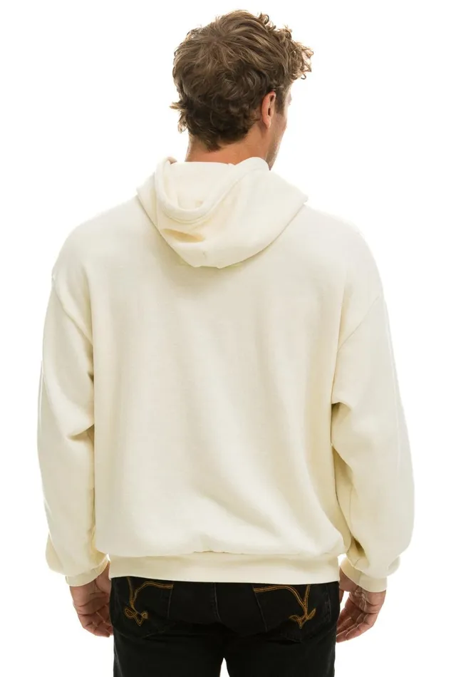 WomenMen Tops Aviator Nation LOGO PULLOVER RELAXED HOODIE 8211 VINTAGE WHITE WomenMen Tops Aviator Nation LOGO PULLOVER RELAXED HOODIE 8211 VINTAGE WHITE