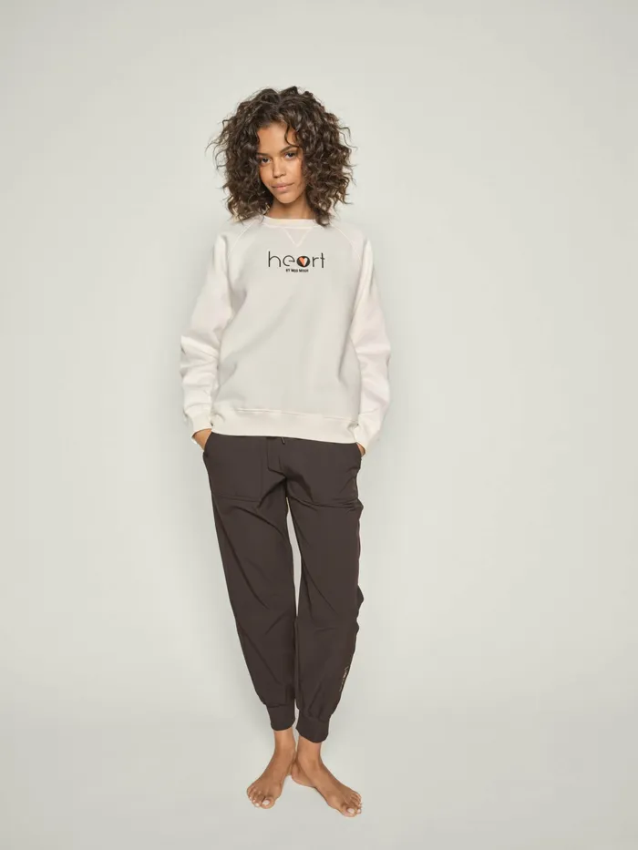 Women MMSedna Sweat Ecru HEART Sport MOS MOSH Women MMSedna Sweat Ecru HEART Sport MOS MOSH