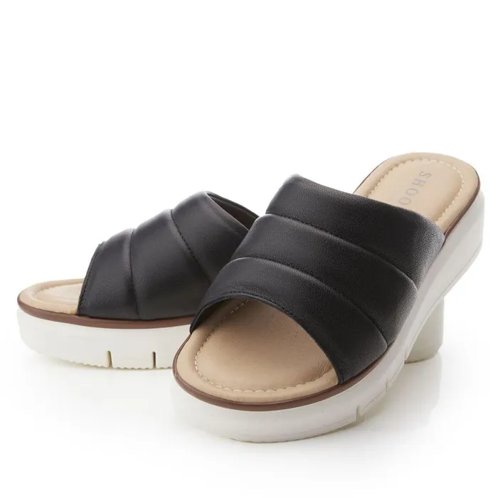 Women Moda In Pelle Flatform Sandals Shoon Sharay Black Leather Women Moda In Pelle Flatform Sandals Shoon Sharay Black Leather